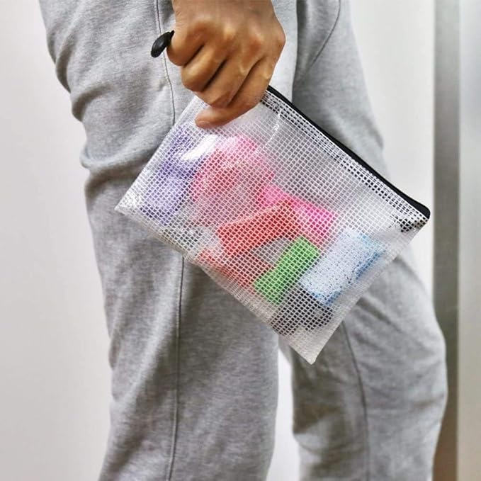 Oaimyy-B8, Mesh Zipper Pouch Document Folders Bag Plastic Zip File Folders - Image 8