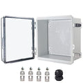 Waterproof Electrical Box, IP67 Junction Box Stainless Steel Latch Hinged Clear by YETLEBOX