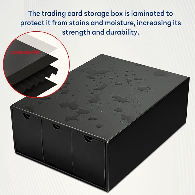 Trading Card Storage Box with 100 Dividers, Cardboard Collectors Cards - Image 5