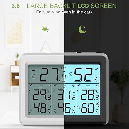 KeeKit Indoor Outdoor Thermometer, Digital Hygrometer Meter Gauge - Image 3