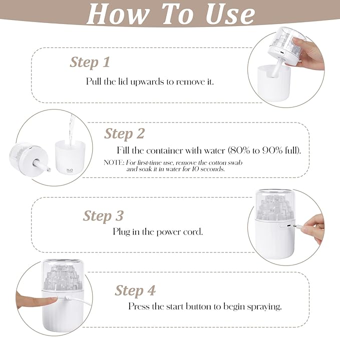 Portable Mist Humidifier with Colorful Light Auto-Off USB Desktop Personal - Image 6