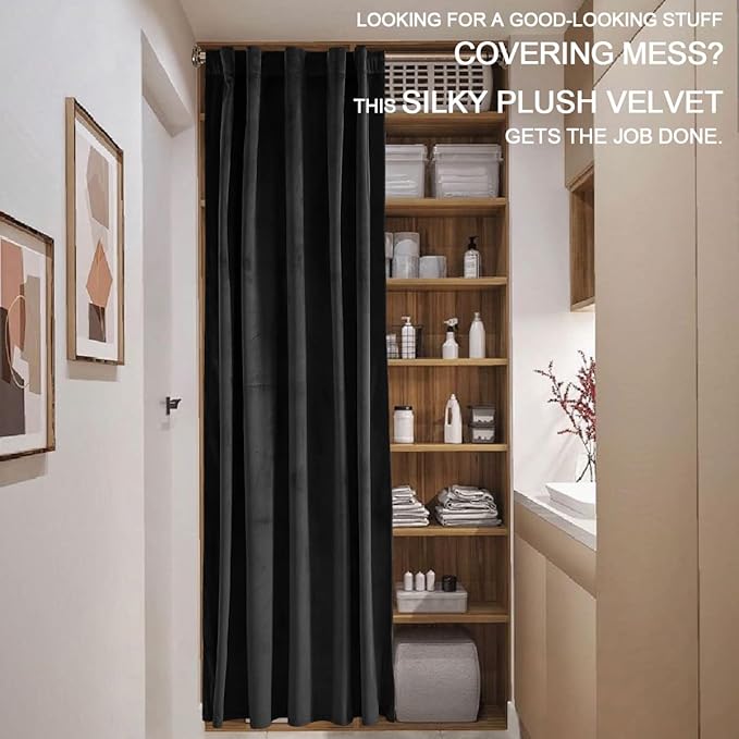 XTMYI Black Blackout Curtains 80 Inch Long - Image 9