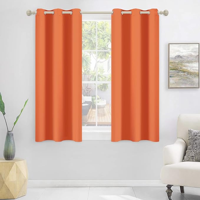 MYSKY HOME Burnt Orange Door Curtains - Image 7