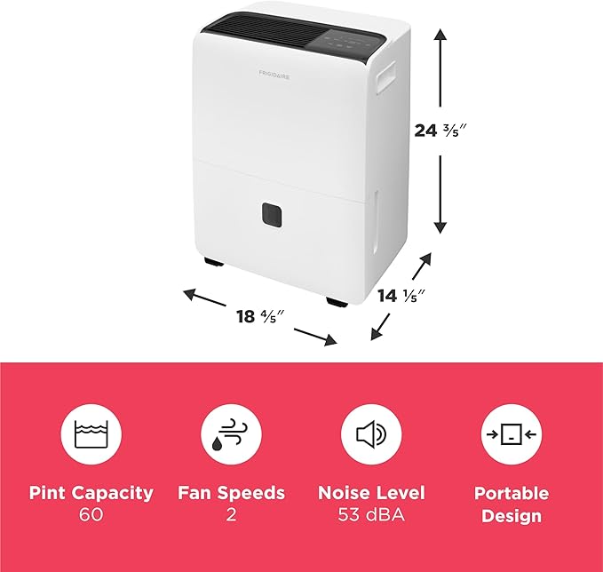 Frigidaire 60-Pint Portable Dehumidifier - Image 4