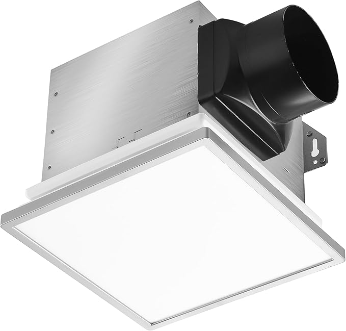 Tech Drive Modern Nickel Bathroom Exhaust Fan by TechDrive