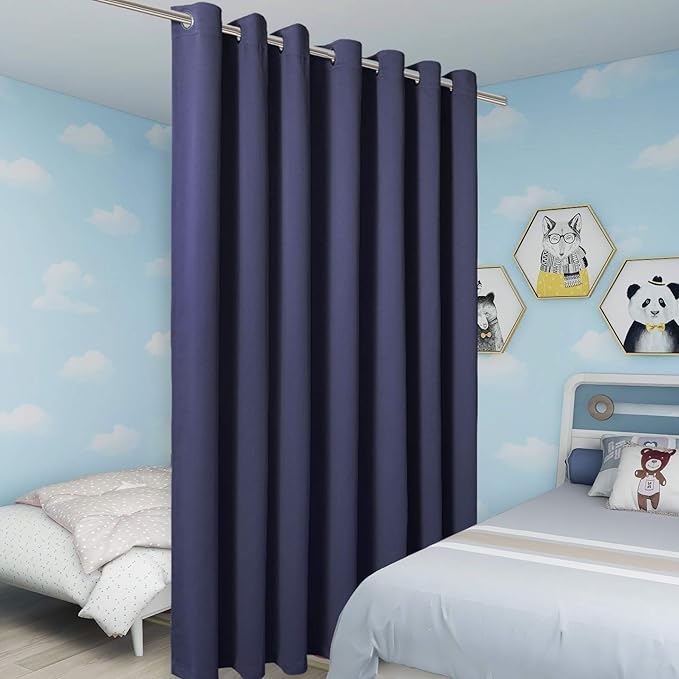 BONZER Room Divider Curtain Total Privacy Wall Wide Thermal Insulated Blackout - Image 4