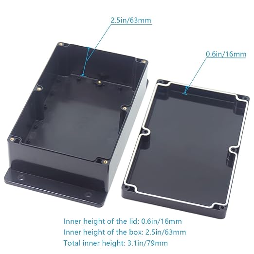 Junction Box, Zulkit Project Box Waterproof Dustproof IP65 ABS Universal - Image 6