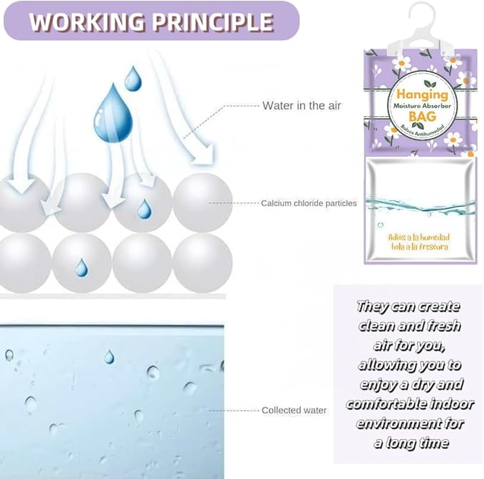 Moisture Absorbers Packets, Dehumidifier Bags, Hanging Moisture Absorber Bag - Image 5