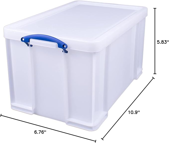 Really Useful Plastic Storage Box 84 Litre White Strong - Image 4