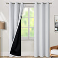 BGment Greyish White 100% Blackout Curtains by BGment