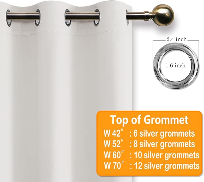 Hiasan Blackout Curtains for Bedroom, 52 x 84 Inches Long - Image 6