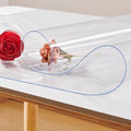 NECAUX Custom 23.6 x 39.4 Inch Clear Table Cover Protector, 1.5mm Thick Plastic by NECAUX