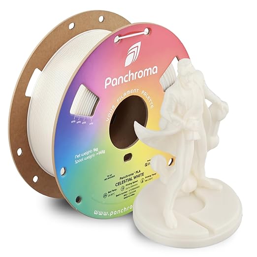 Polymaker Panchroma Celestial PLA Filament, Celestial White 1.75mm 3D Printing by Polymaker