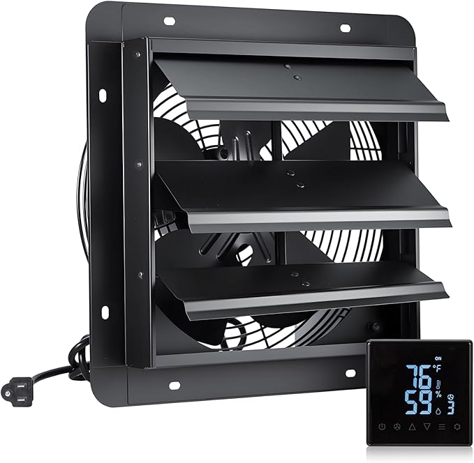 GROWNEER 12 Inch Shutter Exhaust Fan by GROWNEER