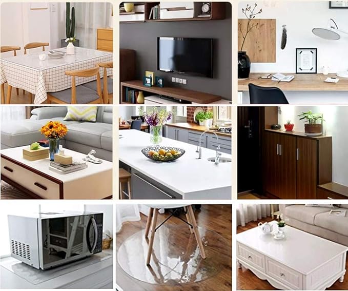 NECAUX Custom 14 x 48 Inch Frosted Desk Cover Protector, 1.5mm Thick Plastic - Image 5