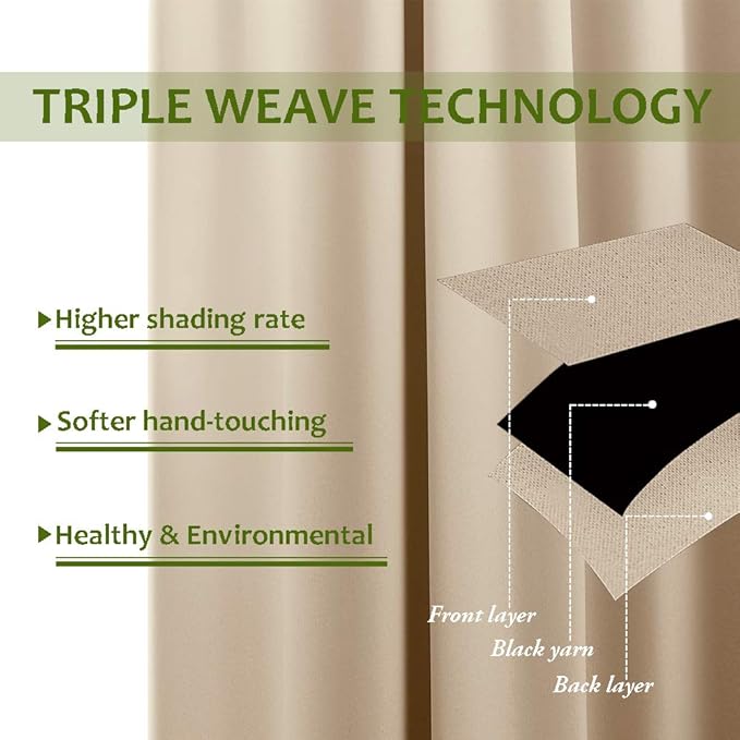 NICETOWN Room Divider Curtain Screen Partition, Noise Reduction Basement Curtain - Image 3