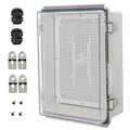 Zulkit Junction Box IP67 Waterproof Electrical Box Hinged Clear Cover Stainless by Zulkit