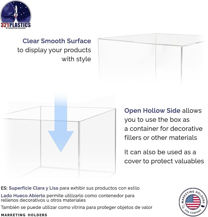 12" x 12" x 9" Clear Acrylic Display Box - Image 5