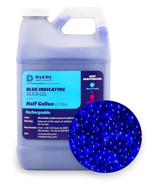 Dry & Dry Blue Indicating Silica Gel Beads Desiccants by DryDry