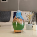 Vase Aroma Essential Oil Diffuser 160ml Art Glass Ultrasonic Cool Mist Scent by inrorans