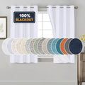 PrinceDeco White 100% Blackout Curtains 54" Long Blackout Curtains by PrinceDeco