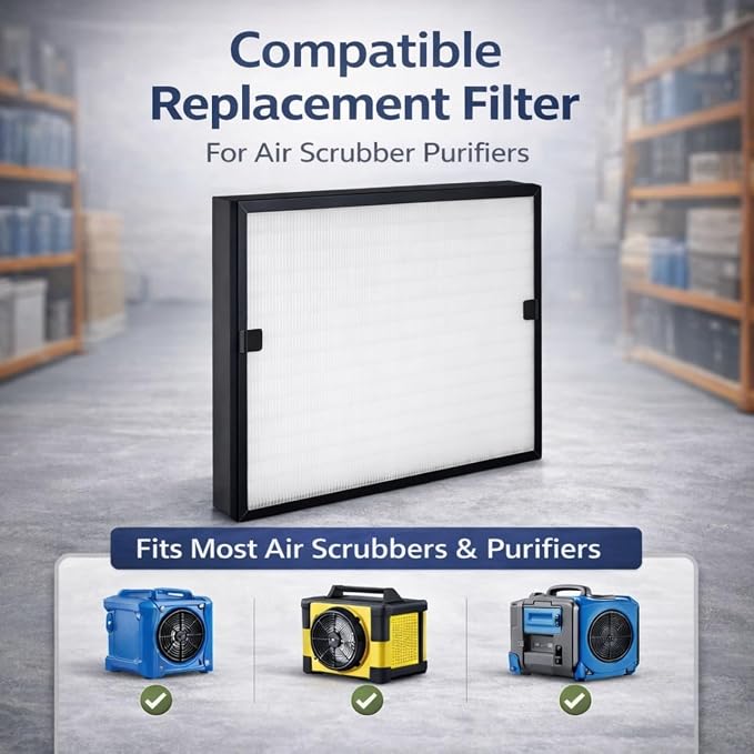 Nispira F301H BD-AS-550 HEPA500 Air Scrubber Replacement Filter - Image 2
