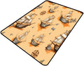 Runner, Sailboat Pattern Printing Foldable Area Rugs Fade Resistant, Flame by Snarena