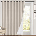 PrinceDeco Linen Blackout Curtains 100% Blackout Curtains 108 Inches Long Linen by PrinceDeco