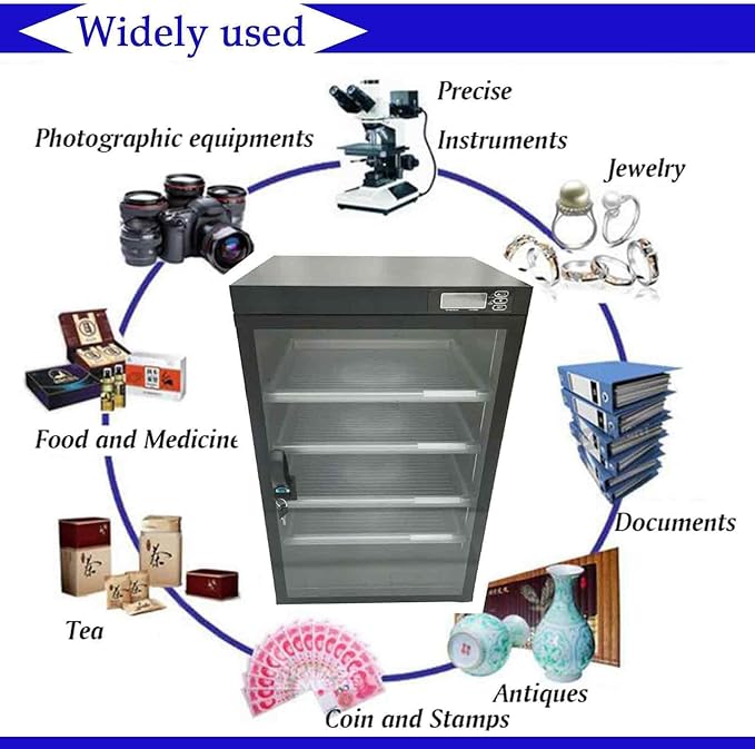 100L Electronic Camera Storage Dry Cabinet, 5 Layers Camera Digital - Image 7