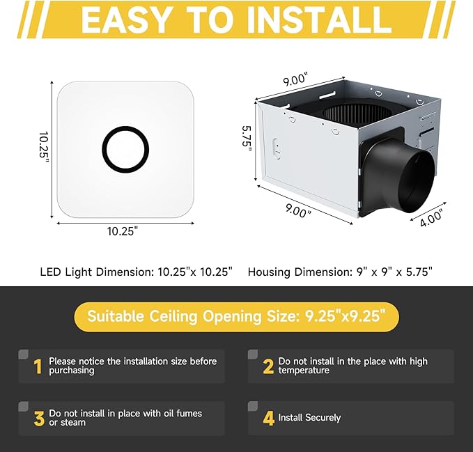 2-in-1 Bathroom Exhaust Fan - Image 7