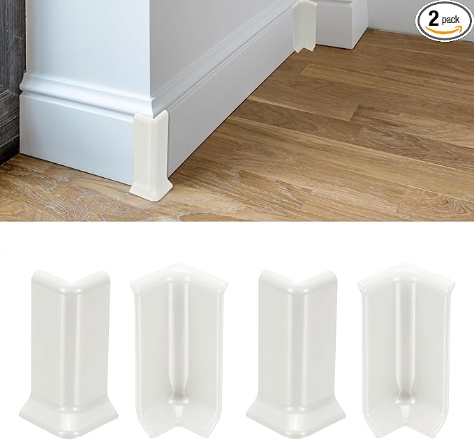 uxcell Self Adhesive Baseboard Corner Blocks, 3.23 Inch Wall Edge Corner by uxcell