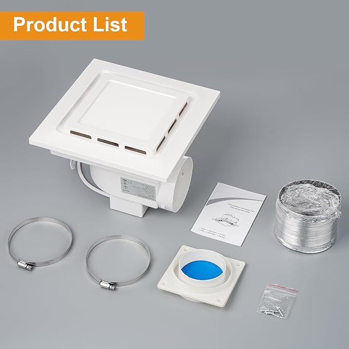 Bathroom Exhaust Fan with Light Ultra Quiet Ventilation Fan Combo 1.0 Sone - Image 7