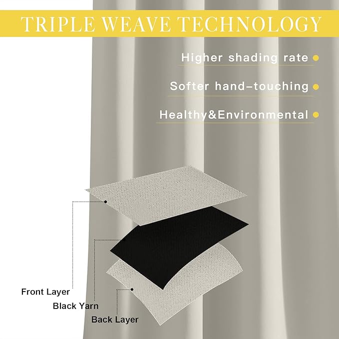 NICETOWN Room Darkening Bedroom Curtain 78 inches Long - Image 3
