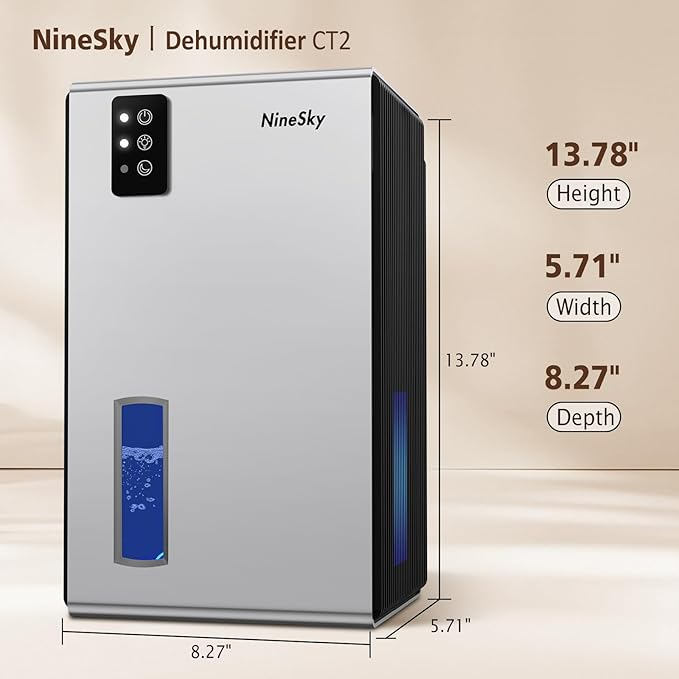 NineSky Dehumidifiers for Home, 95 OZ Water Tank, Dehumidifiers for Bathroom - Image 2