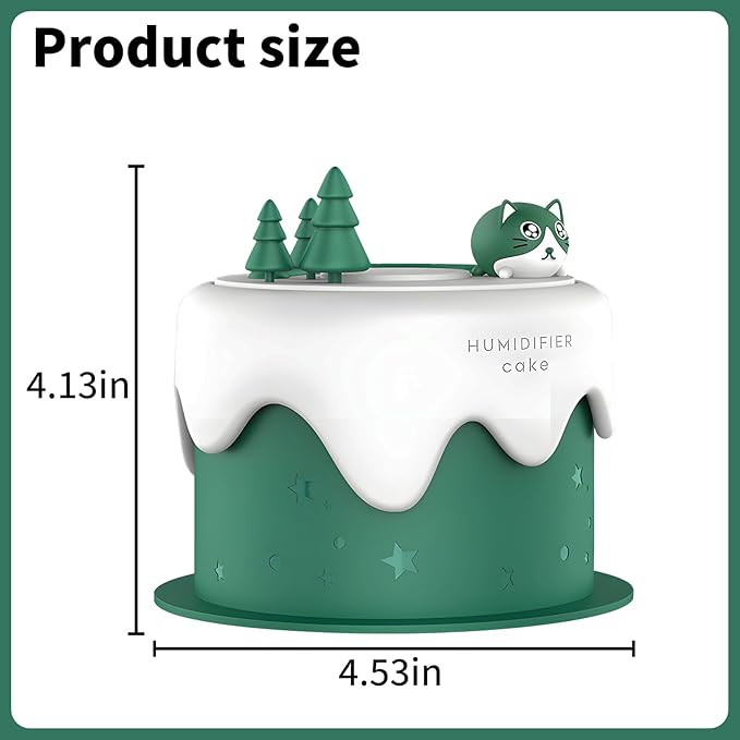 Cute Pet Humidifier, Cat Cake Humidifier, USB Plug-in Use, Desktop Silent Spray - Image 3
