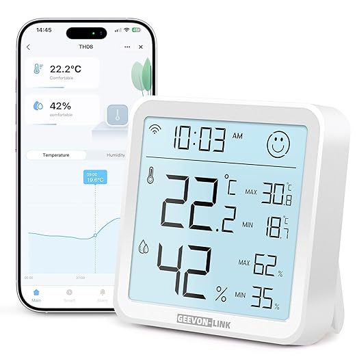 WiFi Indoor Hygrometer Thermometer, Smart Digital Bluetooth Humidity by Unknown