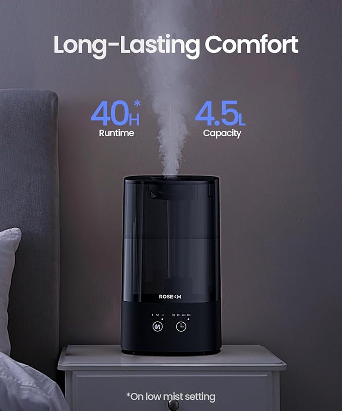 4.5L Humidifiers for Bedroom, Humidifiers for Home Large Room, Cool Mist - Image 2