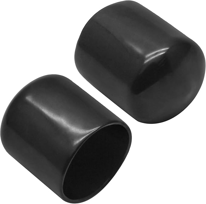 12Pcs Round Rubber End Caps 1 Inch ID Vinyl Flexible Bolt Chair Foot Covers - Image 3