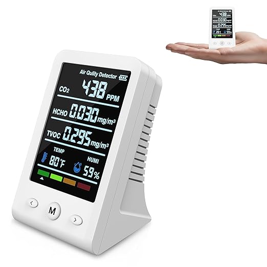 Dienmern 5-in-1 CO2 Monitor Carbon Dioxide Detector, Indoor Air Quality Monitor by DienmernGlowwithConfidence