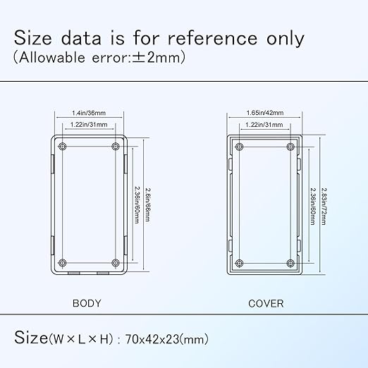 Project Box 8 Pieces Electrical Box Small Junction Box ABS Plastic Enclosure - Image 7