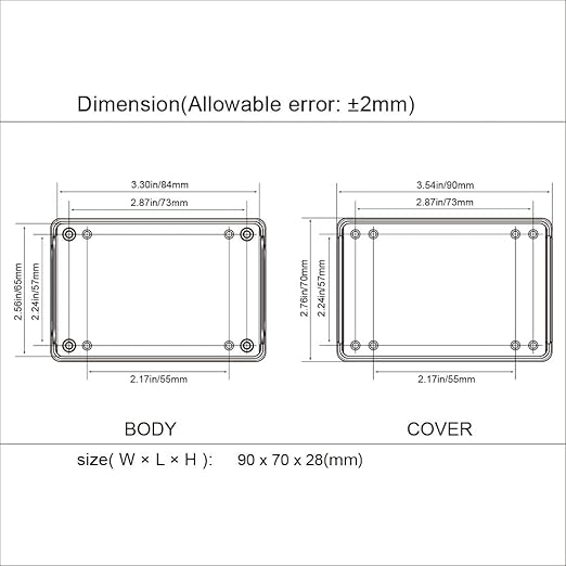 LeMotech Project Box 5 Pieces ABS Plastic Electrical Project Case Small - Image 7