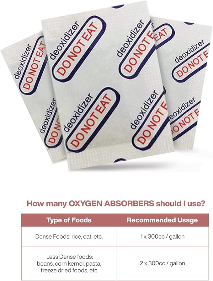 300cc Oxygen Absorbers for Food Storage, Food Grade Oxygen Absorbers Packets - Image 4