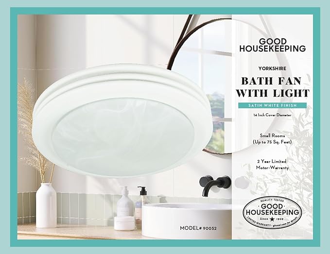 Good Housekeeping (90052 Yorkshire 80 CFM 2.5 Sones Decorative Bathroom - Image 2