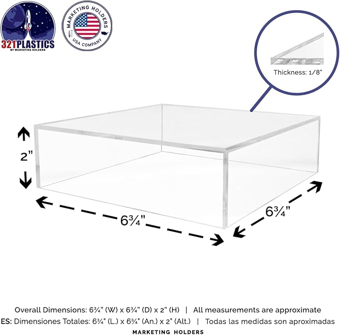 2 Pack Clear Acrylic Display Box - Image 6