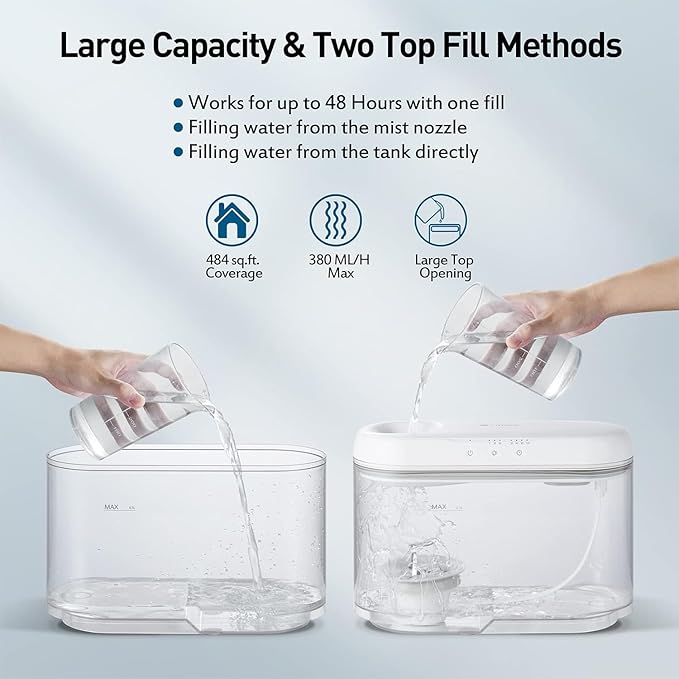 Top Fill Humidifiers for Bedroom Large Room, Super Easy Clean Humidifier - Image 5