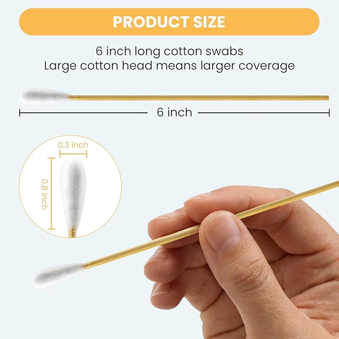 200PCS Large Cotton Swabs in Storage Box - Image 2