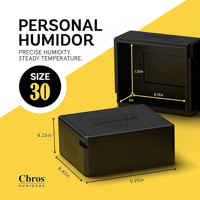 Cbros Humidor 69% Two- Way Humidity Control Box Powered by Boveda, Moisture - Image 4