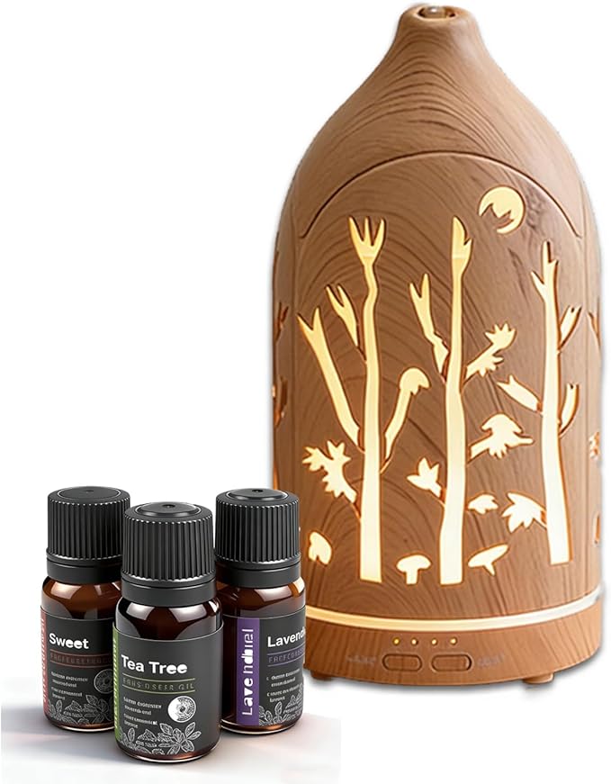 3 Essential Oil Diffuser Set, 7.1''x3.5'' Aromatherapy Diffusers, Desk by Unknown