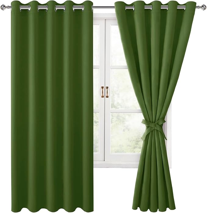 Hiasan Blackout Curtains for Bedroom, 60 x 63 Inches Length - Image 7