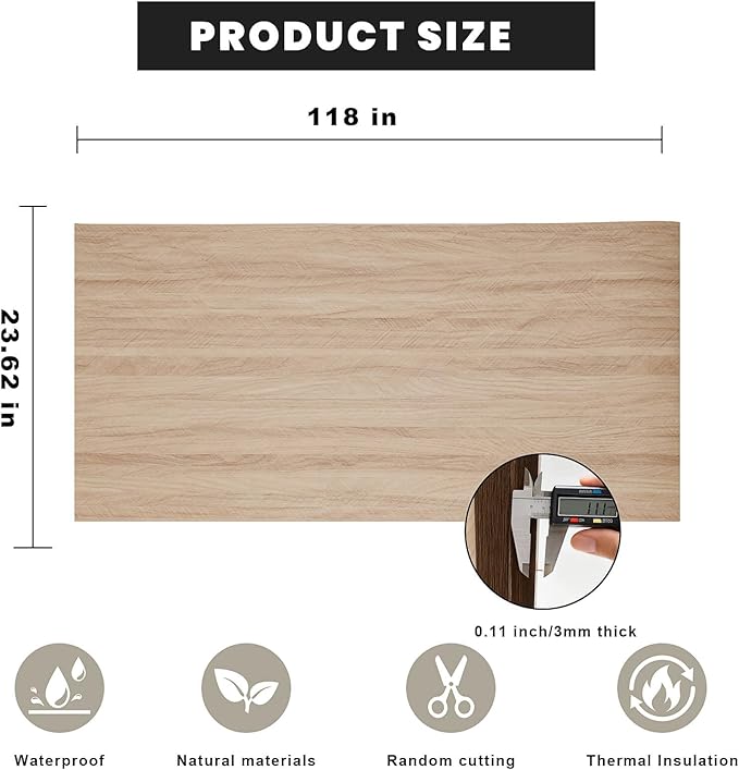 3D Wall Panels Peel and Stick – 23.82"x110" PVC Faux Travertine Texture - Image 2